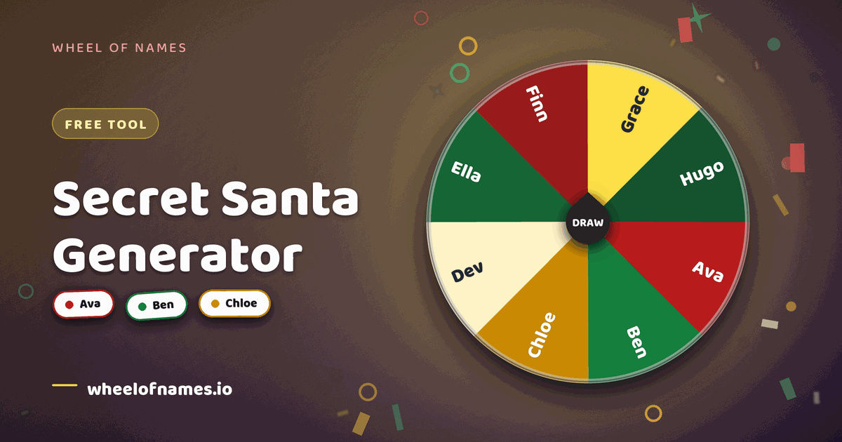 Ups Wheel Secret Santa Generator | Free Secret Santa Wheel, No Sign-Up